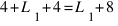 4+L_1+4=L_1+8